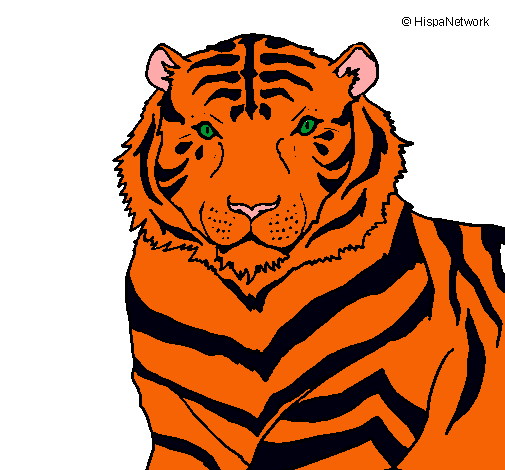 Dibujo Tigre pintado por Melanie_A