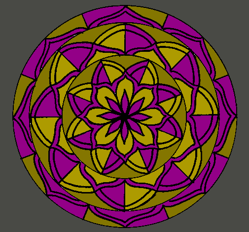 Dibujo Mandala 6 pintado por blanca