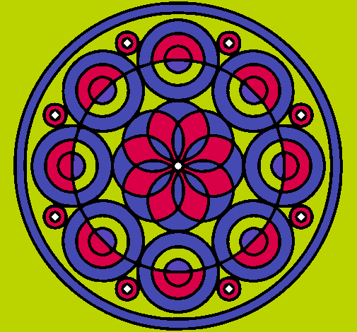 Dibujo Mandala 35 pintado por blanca