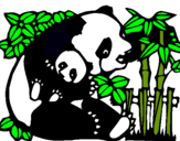Dibujo Mama panda pintado por lapipa