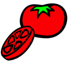 Dibujo Tomate pintado por kilogramos