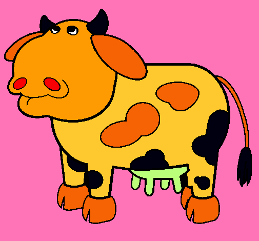 Dibujo Vaca pensativa pintado por claudiamr