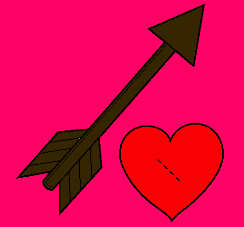 Dibujo Flecha y corazón pintado por labodaesta