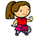 Dibujo Chica tenista pintado por stela