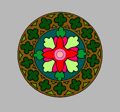 Dibujo Mandala 21 pintado por Tina1