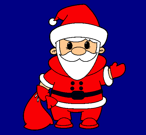 Dibujo Papa Noel 4 pintado por -thom-