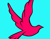 Dibujo Paloma de la paz al vuelo pintado por hdjhgjsfjxjh