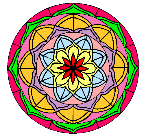 Dibujo Mandala 6 pintado por IREN