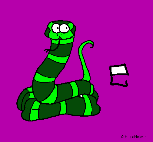 Dibujo Serpiente pintado por katica