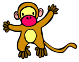 Dibujo Mono pintado por lapipa