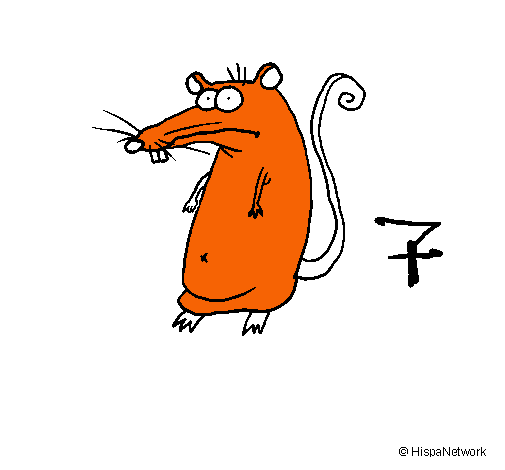 Dibujo Rata pintado por silbri