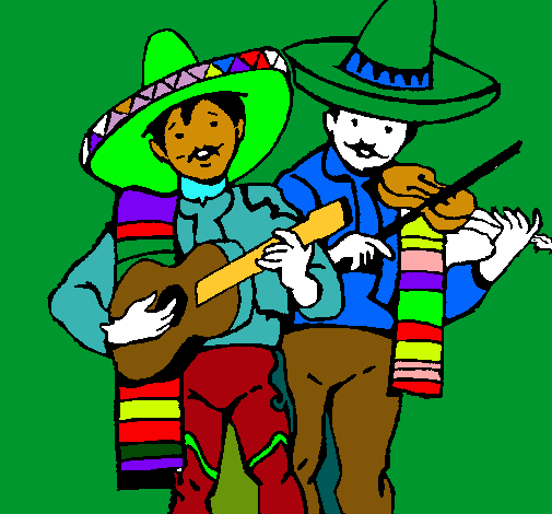 Dibujo Mariachis pintado por justolopez