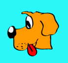 Dibujo Perro con la lengua fuera pintado por JayJay02