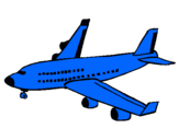 Dibujo Avión de pasajeros pintado por KYRIOS 
