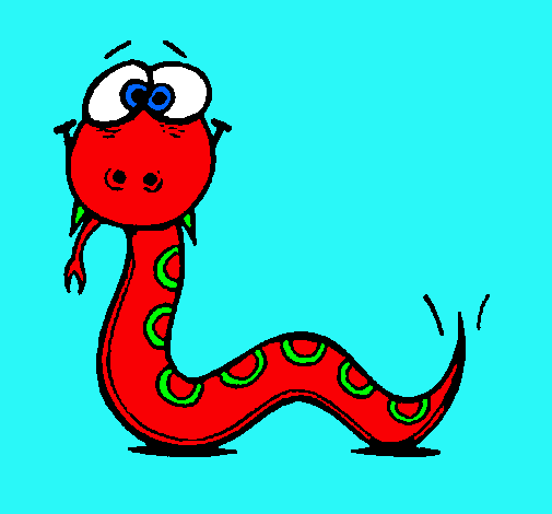 Dibujo Serpiente 3 pintado por uxue