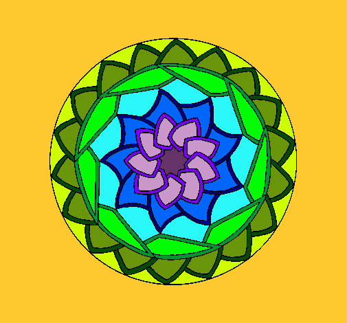 Dibujo Mandala 1 pintado por Tina1