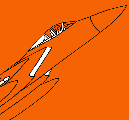 Dibujo Avión de caza pintado por benjita23