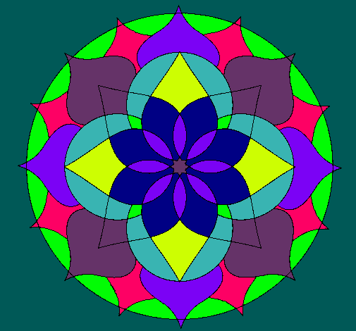 Dibujo Mandala 14 pintado por Ekitty