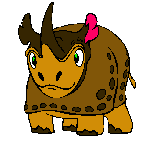 Dibujo Rinoceronte pintado por Andy