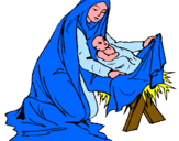 Dibujo Nacimiento del niño Jesús pintado por andreuca