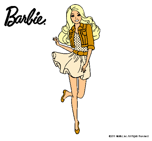 Dibujo Barbie informal pintado por amonditi