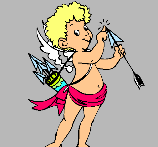 Dibujo Cupido pintado por Tina1