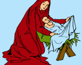Dibujo Nacimiento del niño Jesús pintado por 060744