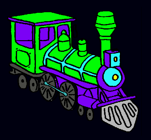 Dibujo Tren pintado por DANIR