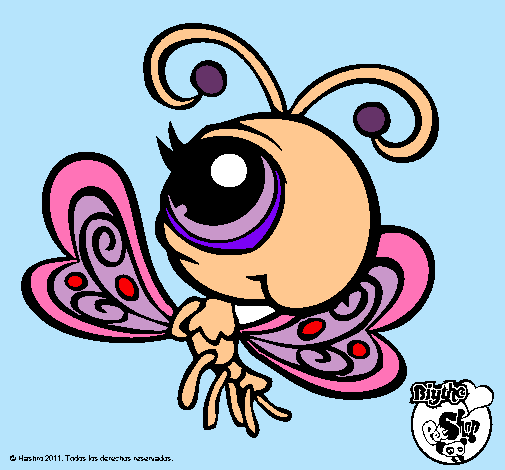 Dibujo Mariposa Littlest Pet Shop 2 pintado por belela