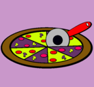 Dibujo Pizza pintado por juanito17