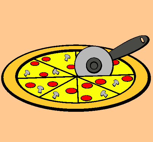 Dibujo Pizza pintado por -thom-