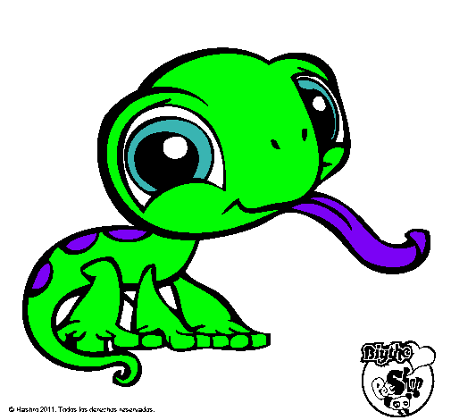 Dibujo Lagarto Littlest Pet Shop pintado por fantastiks