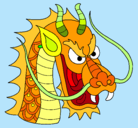 Dibujo Cabeza de dragón pintado por camuri