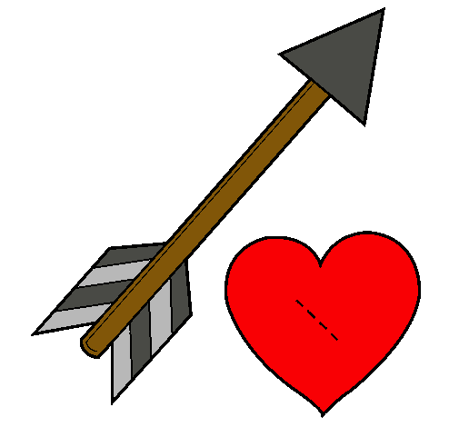 Dibujo Flecha y corazón pintado por nohaila