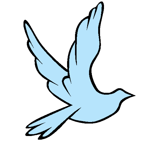 Dibujo Paloma de la paz al vuelo pintado por labodaesta