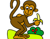 Dibujo Mono pintado por lulilove