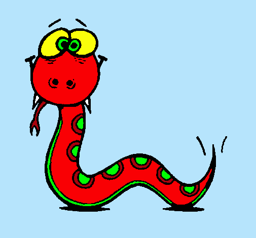 Dibujo Serpiente 3 pintado por peluzza96