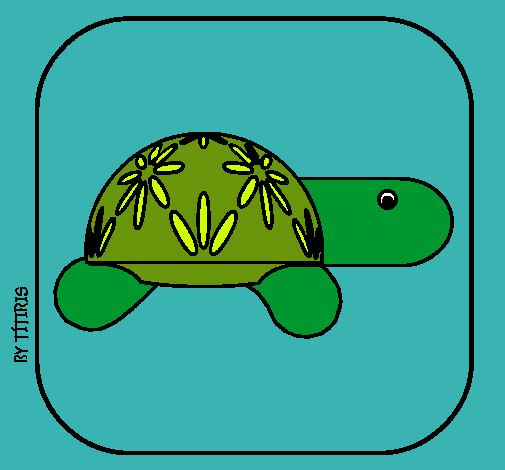 Dibujo Tortuga 4 pintado por majo8