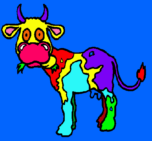 Dibujo Vaca pintado por washington