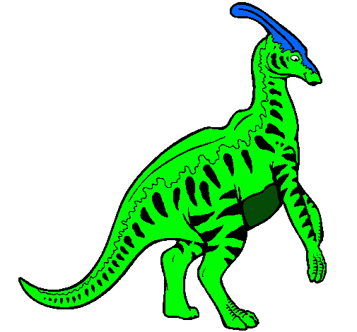 Dibujo Parasaurolofus con rayas pintado por DANDI