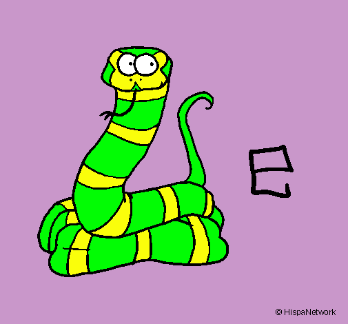 Dibujo Serpiente pintado por tom789010