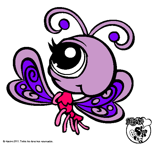Dibujo Mariposa Littlest Pet Shop 2 pintado por catal