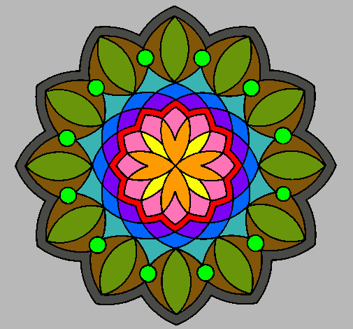 Dibujo Mandala 20 pintado por Tina1