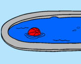 Dibujo Pelota en la piscina pintado por Uapiiiiita