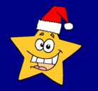 Dibujo estrella de navidad pintado por Nerea-