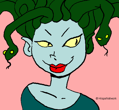 Dibujo Mujer medusa pintado por Tomoka