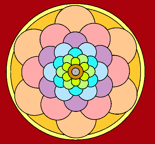 Dibujo Mandala 22 pintado por Tina1