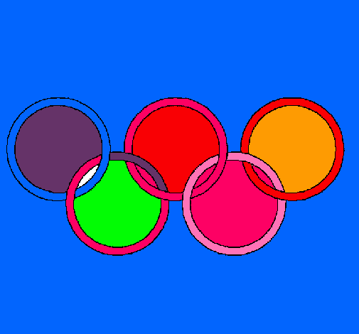 Dibujo Anillas de los juegos olimpícos pintado por claudiamr