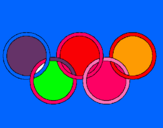 Dibujo Anillas de los juegos olimpícos pintado por claudiamr