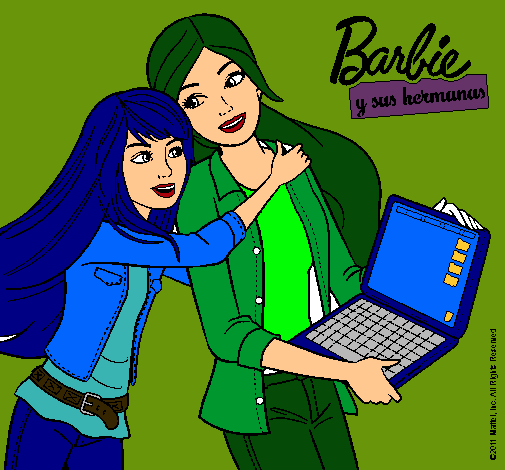 Dibujo El nuevo portátil de Barbie pintado por Lyzza_44